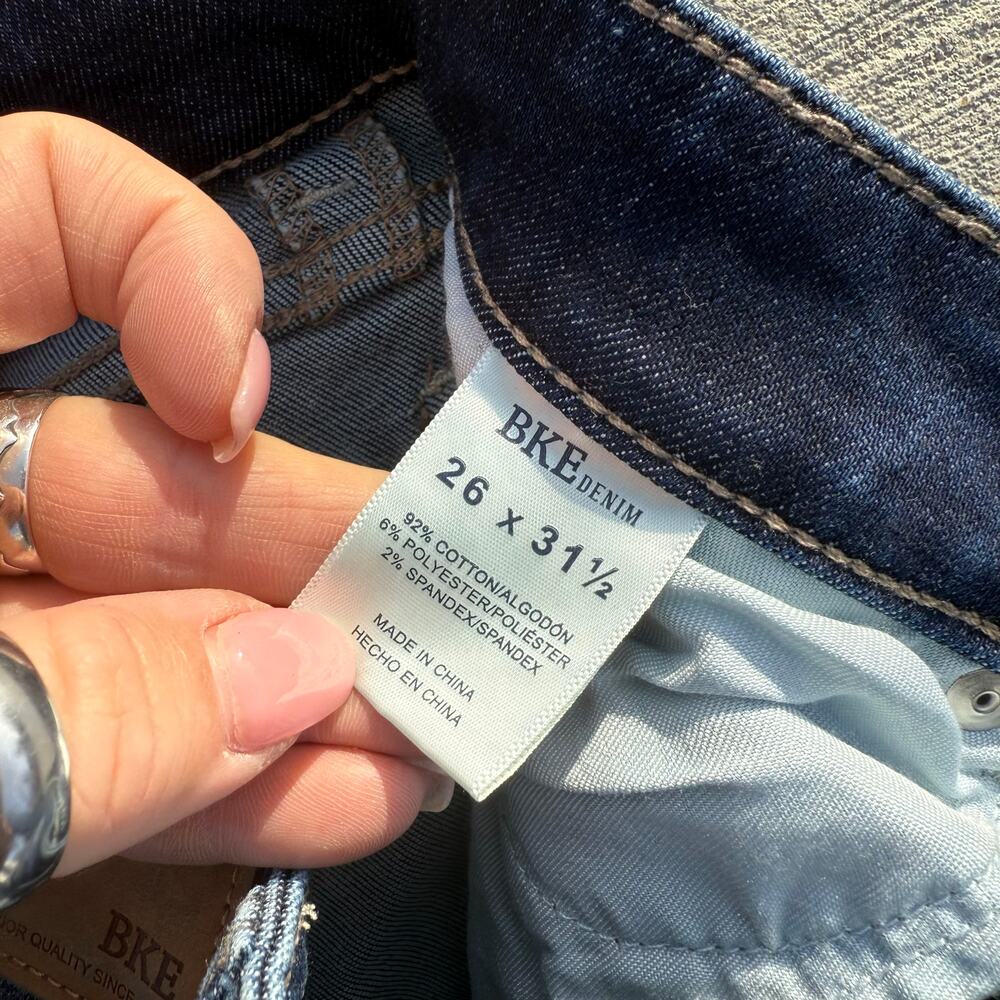 Buckle BKE Stella 26R Cuffed Slim Fit Low Rise Skinny Blue Jeans Style ABK4211 - Picture 7 of 11